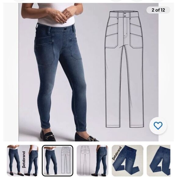 Rare! New Betabrand Motherlode Yoga Denim Large Long - Picture 2 of 12